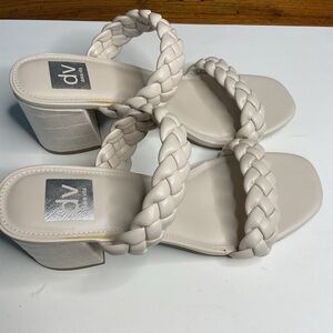 Dolce Vita Cream Braided Slide Sandals